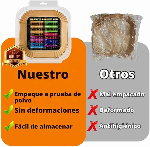 Vista 4 de Forros para freidora de aire de 4 cuartos para freidora de aire Chefman, forros desechables de 7.1 pulgadas para freidora de aire instantánea Vortex