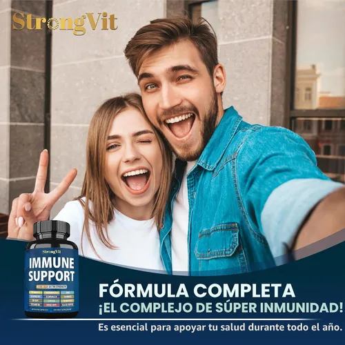 Vista 7 de StrongVit Suplemento NAD y paquete de apoyo inmunológico (120 cápsulas)