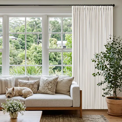 Vista 54 de Juego de 2 paneles de cortinas plisadas negras de 80 pulgadas para sala de estar, cortinas plisadas de lino con forro de 80 pulgadas de largo, 100%