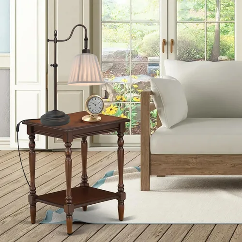 Vista 2 de Lámparas de mesa de granja para sala de estar, lámpara de escritorio rústica con altura ajustable, lámpara de lectura industrial vintage