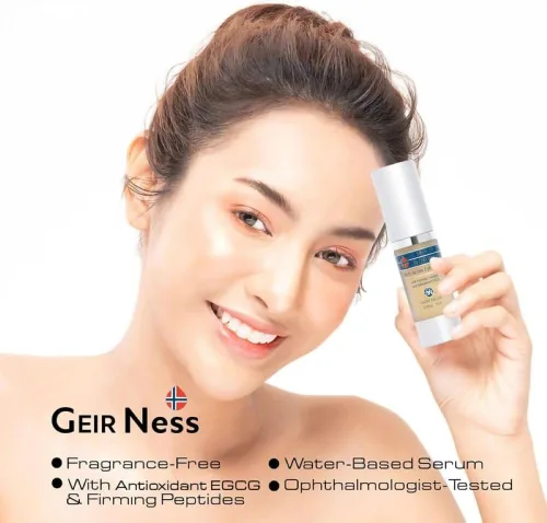 Vista 7 de Geir Ness Skin of Norway - Suero multiacción para ojos, Cloudberry y péptidos reafirmantes, ilumina las ojeras, para ojos cansados e hinchados