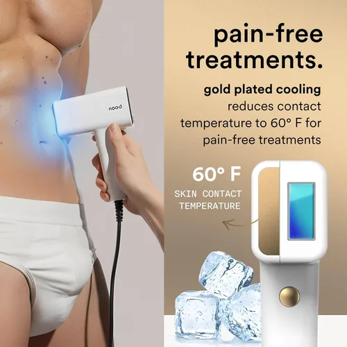 Vista 5 de Nood™ Nuevo Flasher Pro + suero de crecimiento lento: dispositivo de depilación láser IPL para mujeres y hombres + suero para después del afeitado