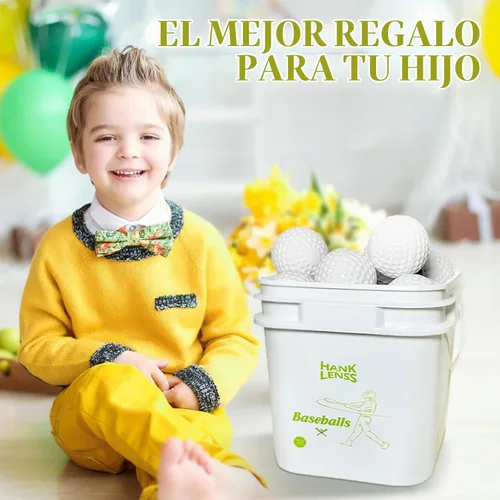 Vista 3 de Paquete de 24 cubos de pelotas de béisbol con hoyuelos para máquina de lanzar – Pelotas de práctica para golpear y disparar, pelotas de béisbol