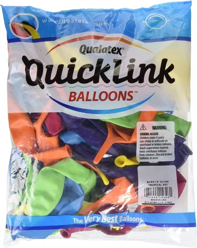 Vista 14 de Qualatex 65224 Quicklink - Globos de látex verdes, 12 pulgadas, color verde, paquete de 50