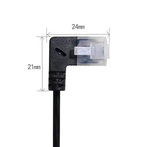 Vista 5 de Cablecc Cable Ethernet Cat6 ultra delgado RJ45 de izquierda a derecha en ángulo de 9.8 in UTP Cable de conexión de 90 grados Cat6a LAN para portátil
