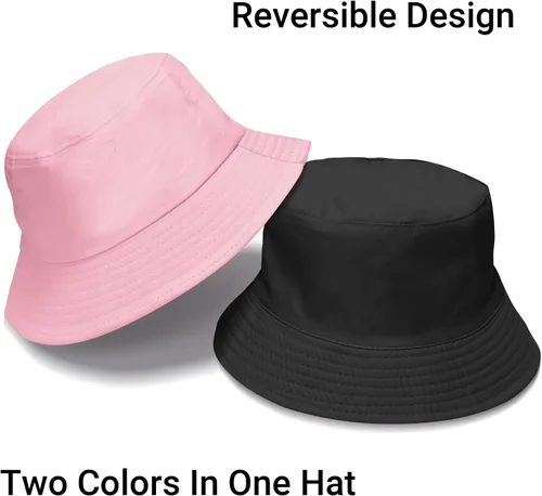 Vista 26 de PFFY Bucket Hat for Women Men Cotton Summer Sun Beach Fishing Cap