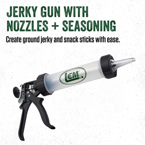 Vista 2 de LEM Products Pistola para Cecina con Boquillas, Sazonadores Backwoods, Plástico