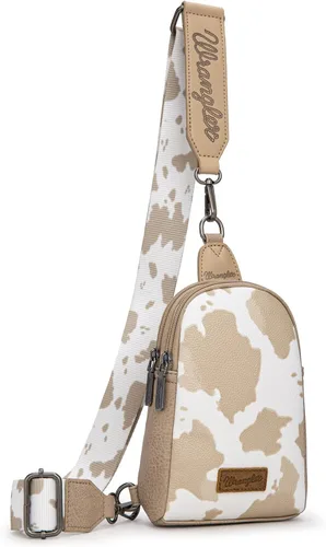 Vista 25 de Wrangler Bolso bandolera pequeño para mujer, bolsos cruzados de cuero *Clásico-marrón