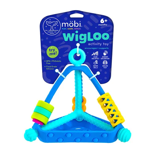 Vista 9 de Mobi Gumlii Juguete Mordedor Sensorial - Sonajero Juguete de Dentición para Bebé, Mordedor Sensorial de Silicona de Grado Alimenticio para Recién