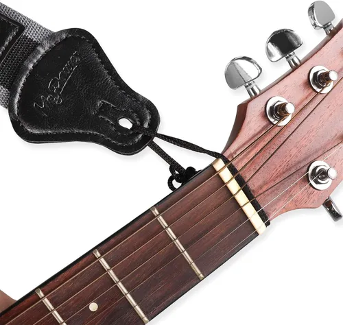 Vista 5 de Correa de guitarra con 3 soportes para púa, para guitarra eléctrica y acústica