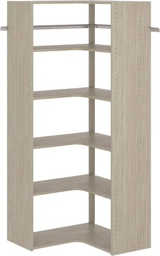Vista 6 de Easy Track PH42-TR - Kit de almacenamiento de ropa con torre de esquina ajustable, organizador de armario, trufa