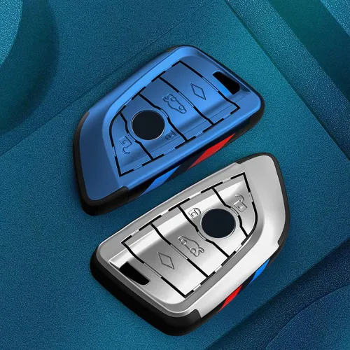 Vista 8 de Smart Remote Key Case Funda protectora para BMW 2 5 6 7 X1 X2 X3 X5 X6 Series con llavero