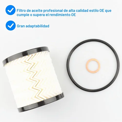Vista 5 de Filtro de aceite, repuesto 11427622446 compatible con Mini Cooper y Mini Cooper S - Mini Cooper 2007-2015, Mini Cooper Countryman 2011-2016, Mini
