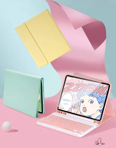 Vista 7 de Funda para teclado Galaxy Tab S6 Lite 2024/2022/2020 con ratón, funda magnética desmontable para teclado con soporte para S Pen y mouse para Galaxy