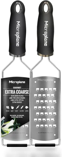 Vista 12 de Microplane Gourmet Series - Rallador de queso grueso, 1 unidad (paquete de 1), color plateado