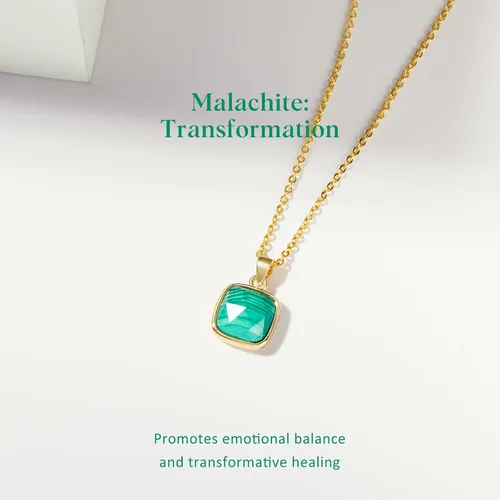 Vista 2 de KissYan Healing Crystal Necklace, 14K Gold Plated Natural Energy Stone Pendant Necklace Reiki Quartz Amethyst Citrine Gemstone Spiritual Jewelry