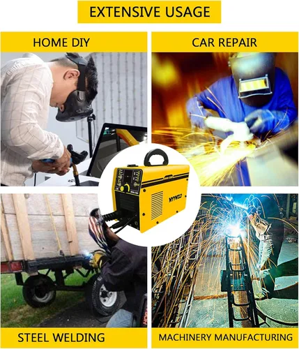 Vista 8 de Soldador MIG, soldador multiproceso sin gas de doble voltaje de 110/220 V, alambre sólido 4 en 1/flujo MIG/Stick ARC/Lift TIG, IGBT Inverter