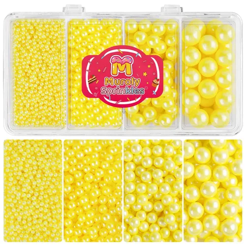Vista 20 de Perlas comestibles para la decoración de pasteles, chispas de perlas negras Oro blanco plata negro