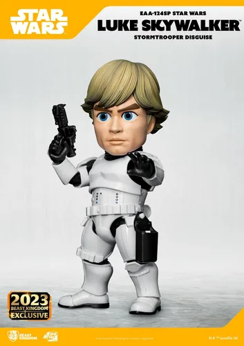 Vista 5 de Star Wars: Luke Skywalker (disfraz de Stormtrooper) EAA-124SP San Diego 2023 Figura de acción de ataque de huevo