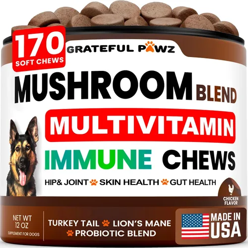 Vista 7 de Multivitamínico masticable con glucosamina para perros, vitaminas y suplementos para perros, multivitamínico para adultos mayores y cachorros