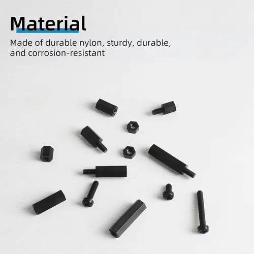 Vista 4 de 600 piezas M3 macho hembra separadores hexagonales de nailon tornillos tuercas, kit surtido de separadores y tornillos para placa base, pilar