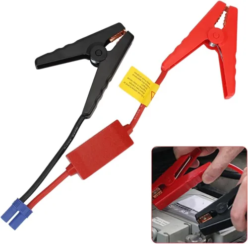 Vista 2 de Cable de Arranque con Abrazaderas, Cable de Refuerzo con Conector EC5 y Módulo de Prevención de Carga Inversa para Arranque de Coche Jump Starter