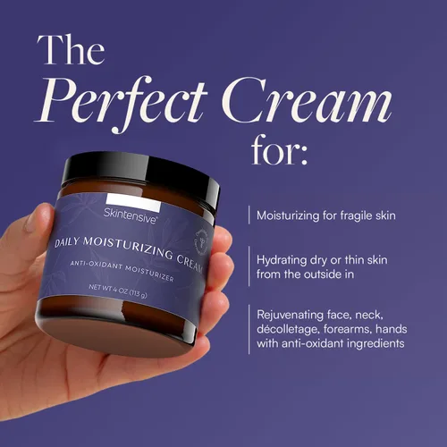 Vista 3 de SKINTENSIVE Paquete de crema hidratante – Cuidado hidratante para piel seca y delicada – Uso diario para cara, manos y cuerpo – (4 onzas cada uno)