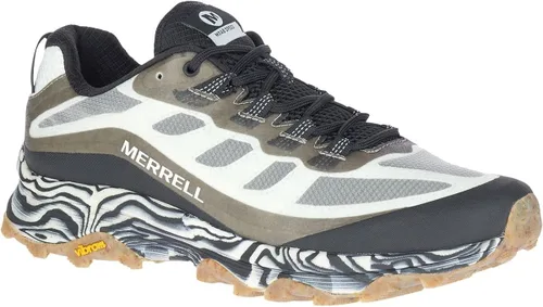 Vista 2 de Merrell Moab Speed Solution Dye - Zapatos de senderismo para hombre color negro y blanco