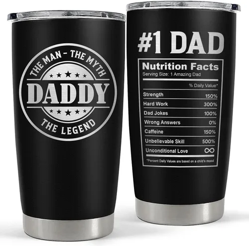 Vista 16 de SANDJEST Vaso con aislamiento para viajes, el mejor set de regalo para el mejor abuelo de todos, para papá, abuelo - Taza de 20 oz - Gran regalo