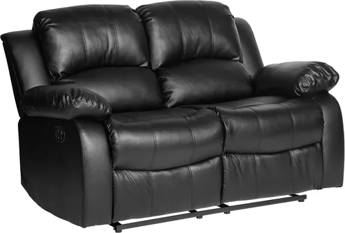 Vista 5 de Lexicon Humphreys Wall-Hugger - Juego de sala de estar reclinable manual, 2 piezas, color negro
