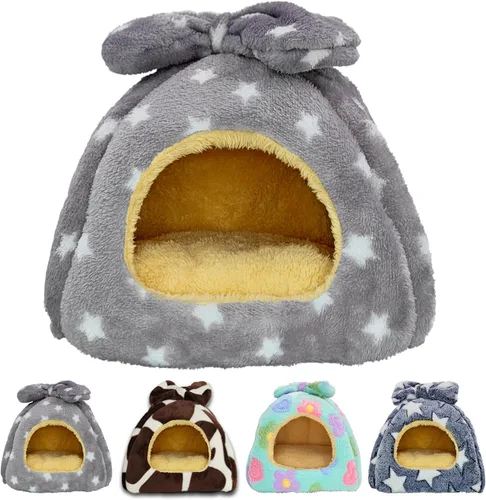 Vista 9 de Cama de conejillo de indias, accesorios de casa de escondite de conejillo de indias, cama cálida para animales pequeños, hámsters, chinchillas, Verde