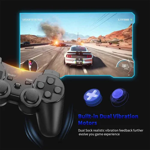Vista 6 de PS3 Controller Wireless, Gaming Remote Joystick for Playstation 3 with Charger Cable Cord (Black, Pink, White, Blue)