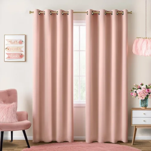Vista 103 de KOUFALL Cortinas de Baño Aqua para Ventana, Juego de 2 Paneles Decoración Costera Cortinas Cortas Opacas para Ventana Pequeña de Cocina Puerta