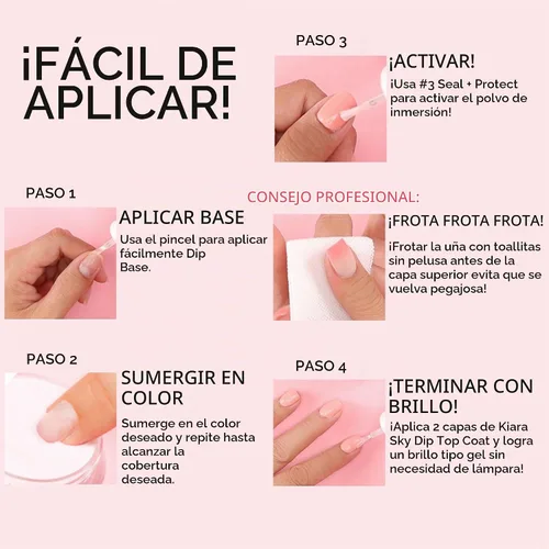 Vista 4 de Kiara Sky Polvo para Inmersión Essentials 2 oz, Transparente