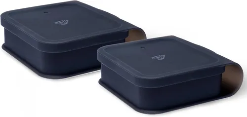 Vista 7 de Silipint Cuenco de silicona Go Go Connected con tapa, irrompible, no tóxico, apto para lavavajillas (moteado rojo, 30 onzas)