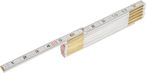 Vista 3 de Crescent Lufkin - Regla de madera para báscula de ingeniero Red End de 58 pulgadas x 6 pies, 1066DN, color blanco