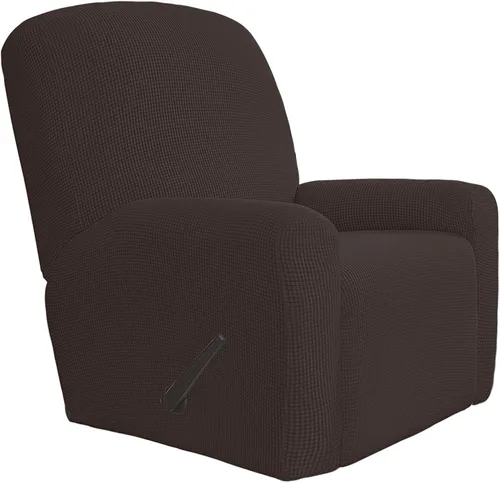 Vista 14 de Easy-Going Funda Elástica para Sofá Reclinable Cobertor de Sofá 4 Piezas Protector de Muebles Sofá Suave con Fondo Elástico Poliéster Spandex Tela