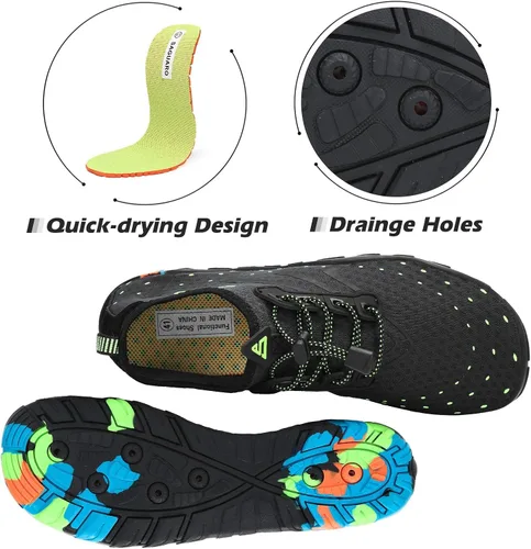 Vista 5 de Mishansha - Zapatos de agua para hombres y mujeres, secado rápido, para natación, buceo, surf, deportes acuáticos, piscina, playa, senderismo, yoga.