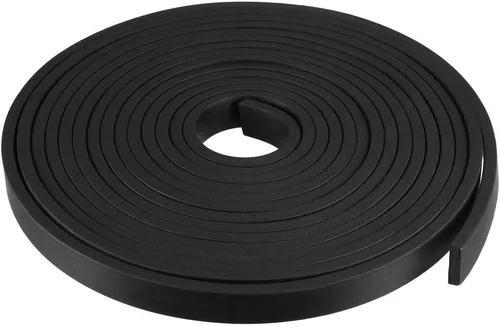 Vista 28 de uxcell Tira de sello de goma rectangular maciza, 0.197 in de ancho, 0.118 in de grosor, 3.3 ft de largo, color negro