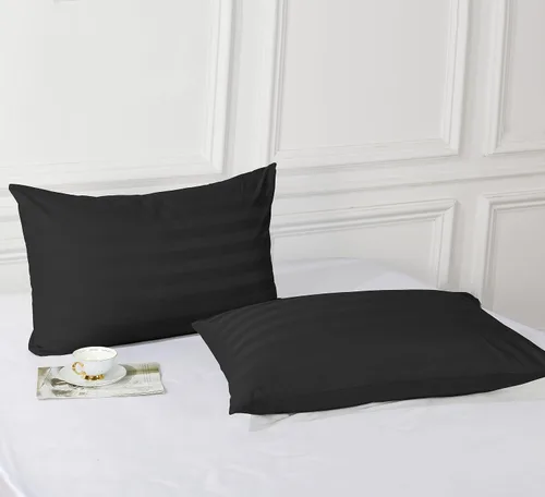 Vista 14 de Juego de 2 fundas de almohada 100% algodón egipcio, tamaño estándar Beige