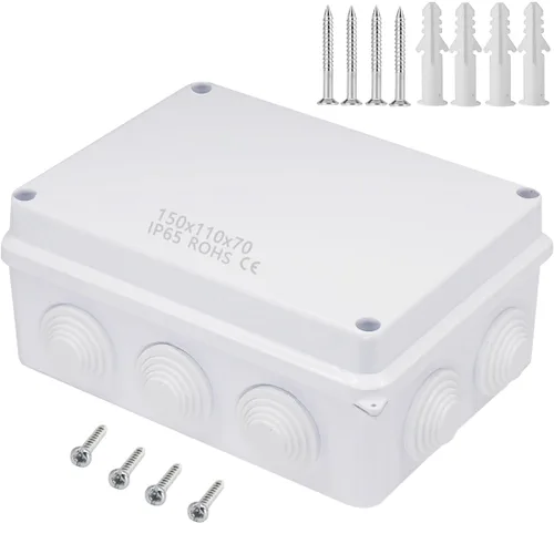 Vista 11 de Zulkit Caja de conexiones de plástico ABS IP55 a prueba de polvo e impermeable, cajas eléctricas universales para proyectos, carcasa, color blanco