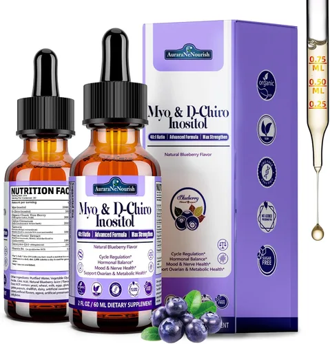 Vista 10 de Suplemento de mio-inositol y D-Chiro inositol para mujeres, proporción 40:1 que apoya el equilibrio hormonal y el ovario con bayas de árbol casto