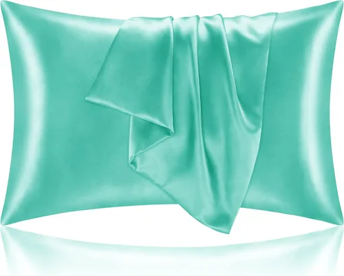 Vista 92 de BEDELITE Funda de almohada de satén para cabello y piel, súper suave y refrescante similar a las fundas de almohada de seda, paquete de 2 con cierre