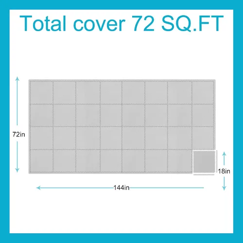 Vista 6 de BODYTECH Tapete de ejercicio de rompecabezas de espuma y azulejos entrelazados para gimnasio en casa. Acolchado de suelo para niños pequeños.