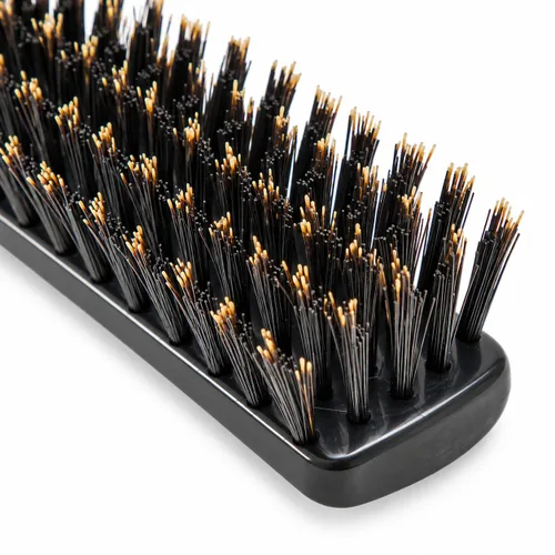 Vista 3 de Cepillo de pelo de cerdas de jabalí natural [fabricado en Japón] con aceite de camelia, cerdas suaves [cepillo para el cabello], calidad premium
