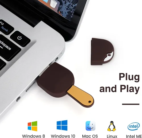 Vista 3 de BorlterClamp - Unidad flash USB de 32 GB con forma de paleta, memoria USB para almacenamiento externo de datos
