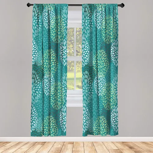 Vista 49 de Lunarable Cortinas para ventana para mascotas, divertidos personajes de gatos, estilo artístico, gatitos juguetones, animales peludos, decoración