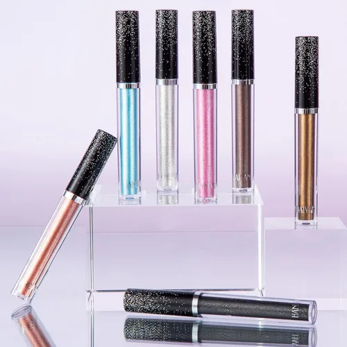 Vista 6 de Sombras de ojos con purpurina, sombras de ojos líquidas, metales de larga duración, plata brillante, dorado, sombras de ojos coloridas con purpurina