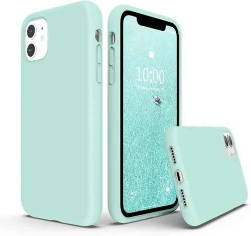 Vista 16 de Surphy - Carcasa de silicona líquida, diseño grueso completo con forro de microfibra, 6.1” para iPhone 11, 2019