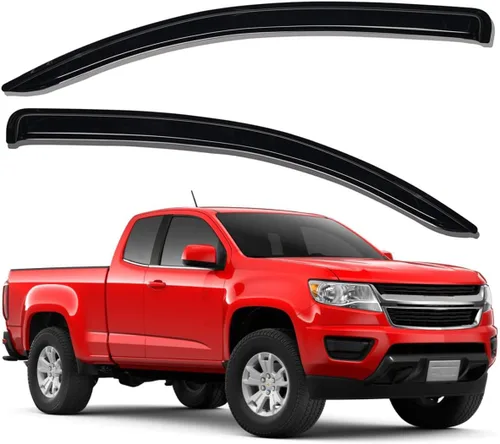 Vista 7 de Lightronic Visera de ventana de ventilación automática con clip extra duradera en el canal, se adapta a Chevrolet Colorado y GMC Canyon 2015-2022